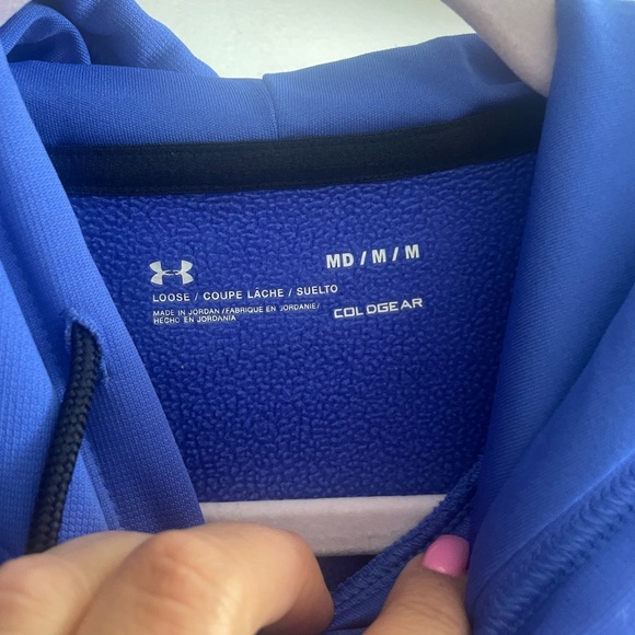 Under Armour Royal Blue Fleece Hoodie - Picture 2 of 3